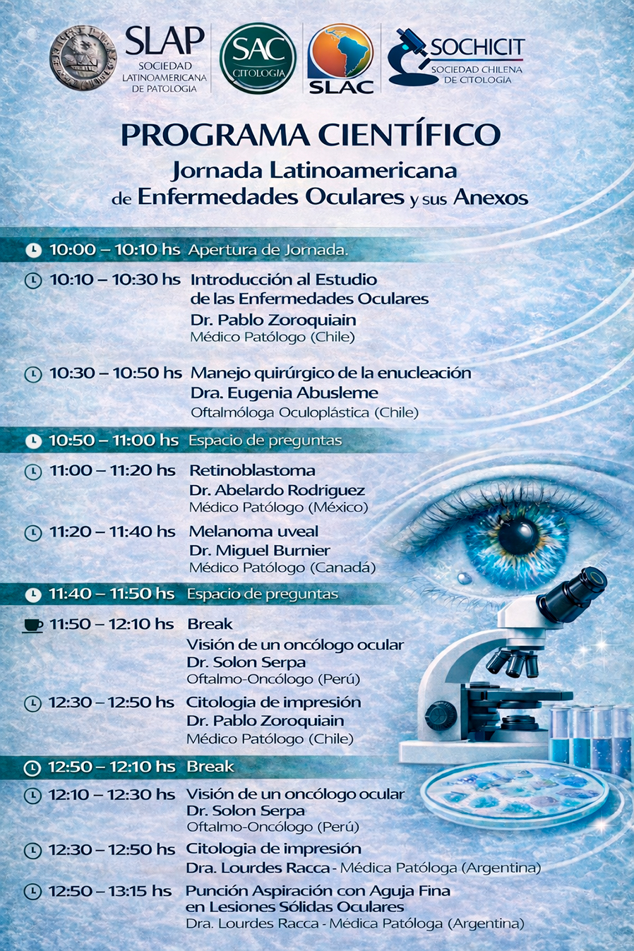 Los invitamos a participar en la Jornada Latinoamericana de Enfermedades Oculares y sus Anexos